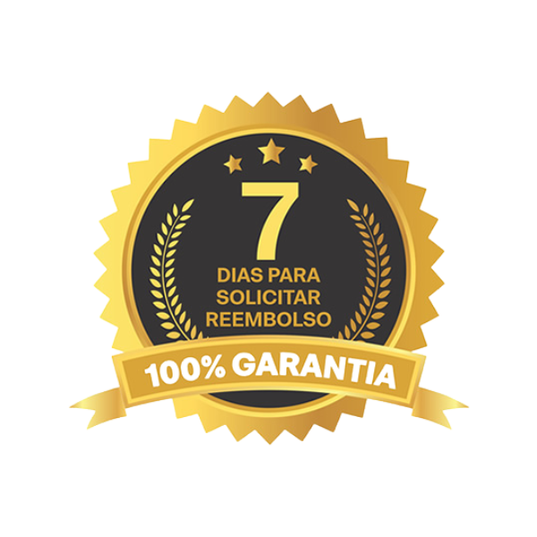 Selo de garantia: 7 dias para solicitar reembolso, 100% garantia