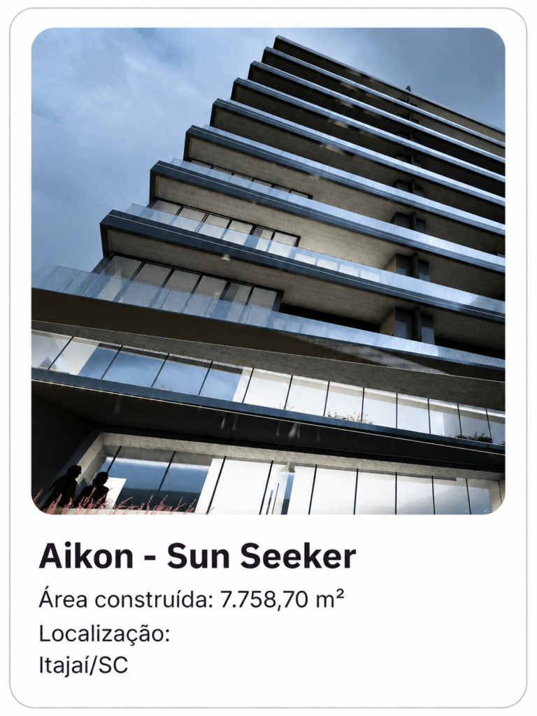 Empreendimento Aikon - Sun Seeker: 7.758,70 m² construídos em Itajaí/SC