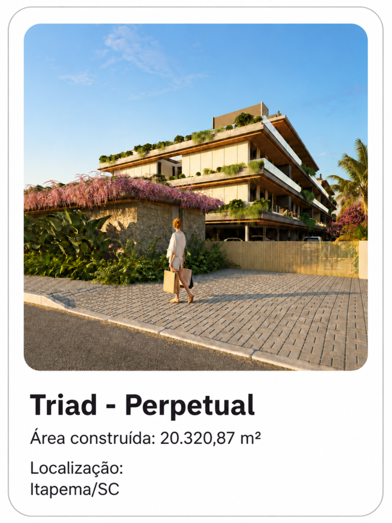 Empreendimento Triad - Perpetual: 20.320,87 m² construídos em Itapema/SC